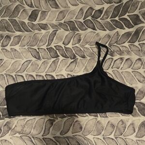 Black One-Shoulder Bikini Top